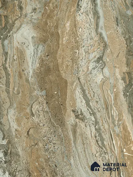 Brown Marble Look SM 448 8 ft x 4 ft Super Matte Finish Decorative Laminate - 1 mm | Suitable for TV Unit, Wardrobe, Kitchen Cabinets