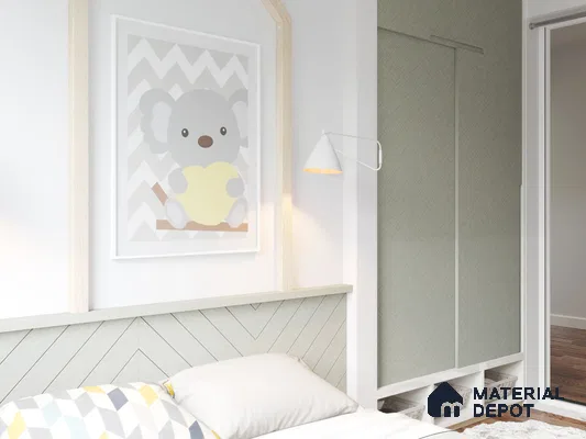 Patterned Look SM 529 8 ft x 4 ft Super Matte Finish Decorative Laminate - 1 mm | Suitable for Bedroom, TV Unit, Wardrobe