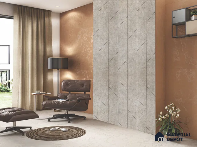 Grey Marble Look SM 551 8 ft x 4 ft Texture Finish Decorative Laminate - 1 mm | Suitable for TV Unit, Wardrobe, Kitchen Cabinets