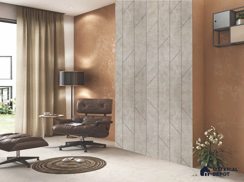 Grey Marble Look SM 551 8 ft x 4 ft Texture Finish Decorative Laminate - 1 mm | Suitable for TV Unit, Wardrobe, Kitchen Cabinets