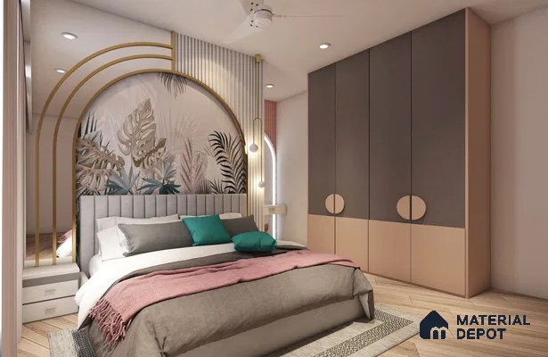 Patterned Look SM 557 8 ft x 4 ft Super Matte Finish Decorative Laminate - 1 mm | Suitable for Bedroom, TV Unit, Wardrobe