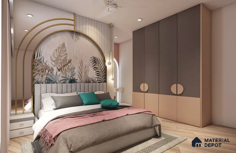 Patterned Look SM 557 8 ft x 4 ft Super Matte Finish Decorative Laminate - 1 mm | Suitable for Bedroom, TV Unit, Wardrobe