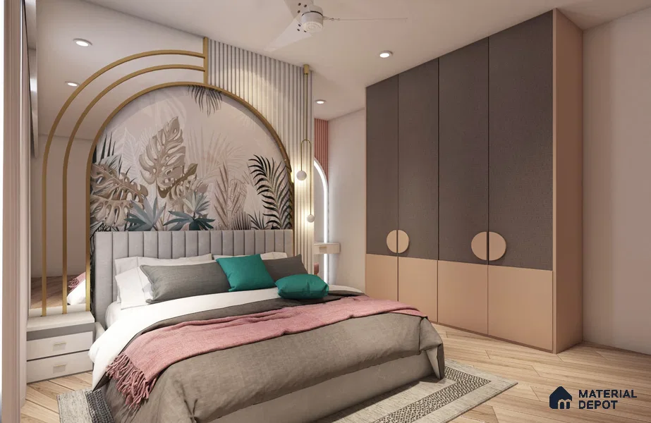 Patterned Look SM 557 8 ft x 4 ft Super Matte Finish Decorative Laminate - 1 mm | Suitable for Bedroom, TV Unit, Wardrobe