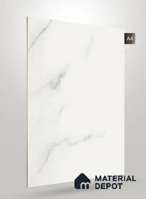White Marble Look SM 570 8 ft x 4 ft Super Matte Finish Decorative Laminate - 1 mm | Suitable for TV Unit, Wardrobe, Kitchen Cabinets