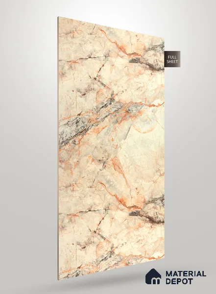 Grey Marble Look SM 571 8 ft x 4 ft Super Matte Finish Decorative Laminate - 1 mm | Suitable for TV Unit, Wardrobe, Kitchen Cabinets