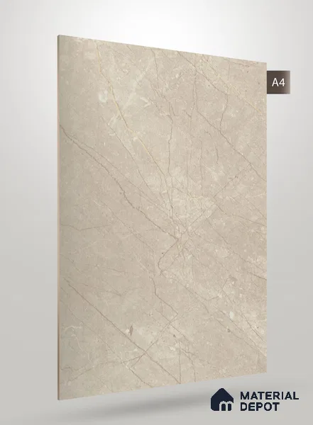 Beige Marble Look SM 595 8 ft x 4 ft Super Matte Finish Decorative Laminate - 1 mm | Suitable for TV Unit, Wardrobe, Kitchen Cabinets