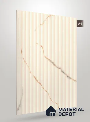 Marble Fluted SM 600 8 ft x 4 ft Super Matte Finish Decorative Laminate - 1 mm | Suitable for TV Unit,Wardrobe, Kitchen Cabinets