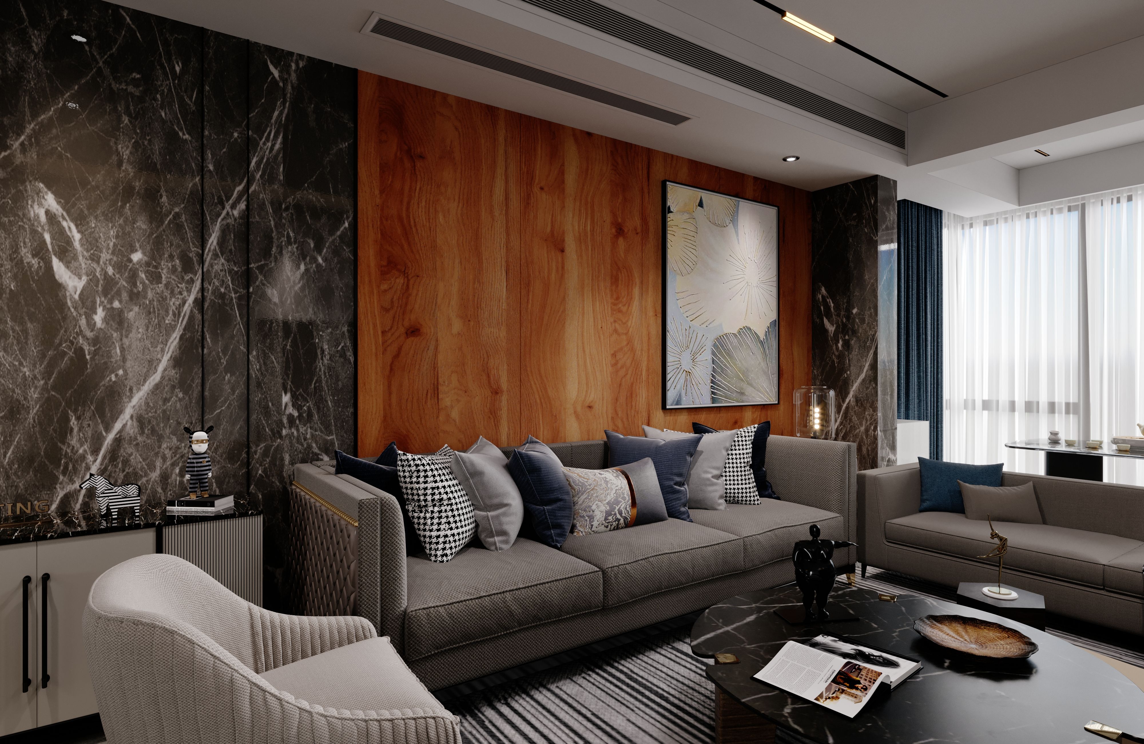 Wooden Look SN 547 Song Of Nature 8 ft x 4 ft Texture Finish Decorative Laminate - 1 mm | Suitable for TV Unit, Wardrobe, Kitchen Cabinets