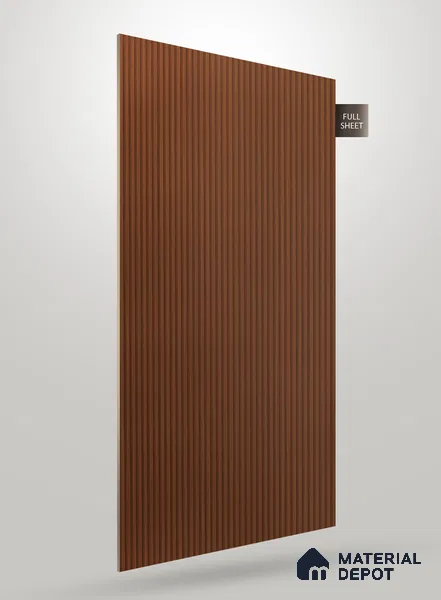 Wooden Fluted SN 592 8 ft x 4 ft Texture Finish Decorative Laminate - 1 mm | Suitable for TV Unit,Wardrobe, Kitchen Cabinets