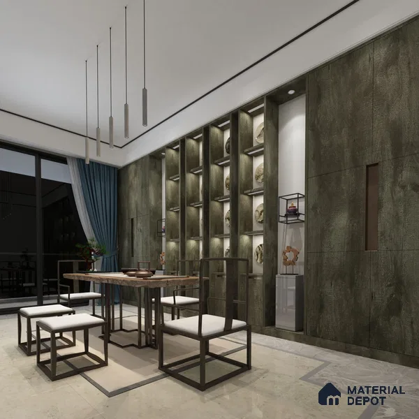 Wooden Look SW 454 Seasoned Wooden 8 ft x 4 ft Texture Finish Decorative Laminate - 1 mm | Suitable for TV Unit, Wardrobe, Kitchen Cabinets