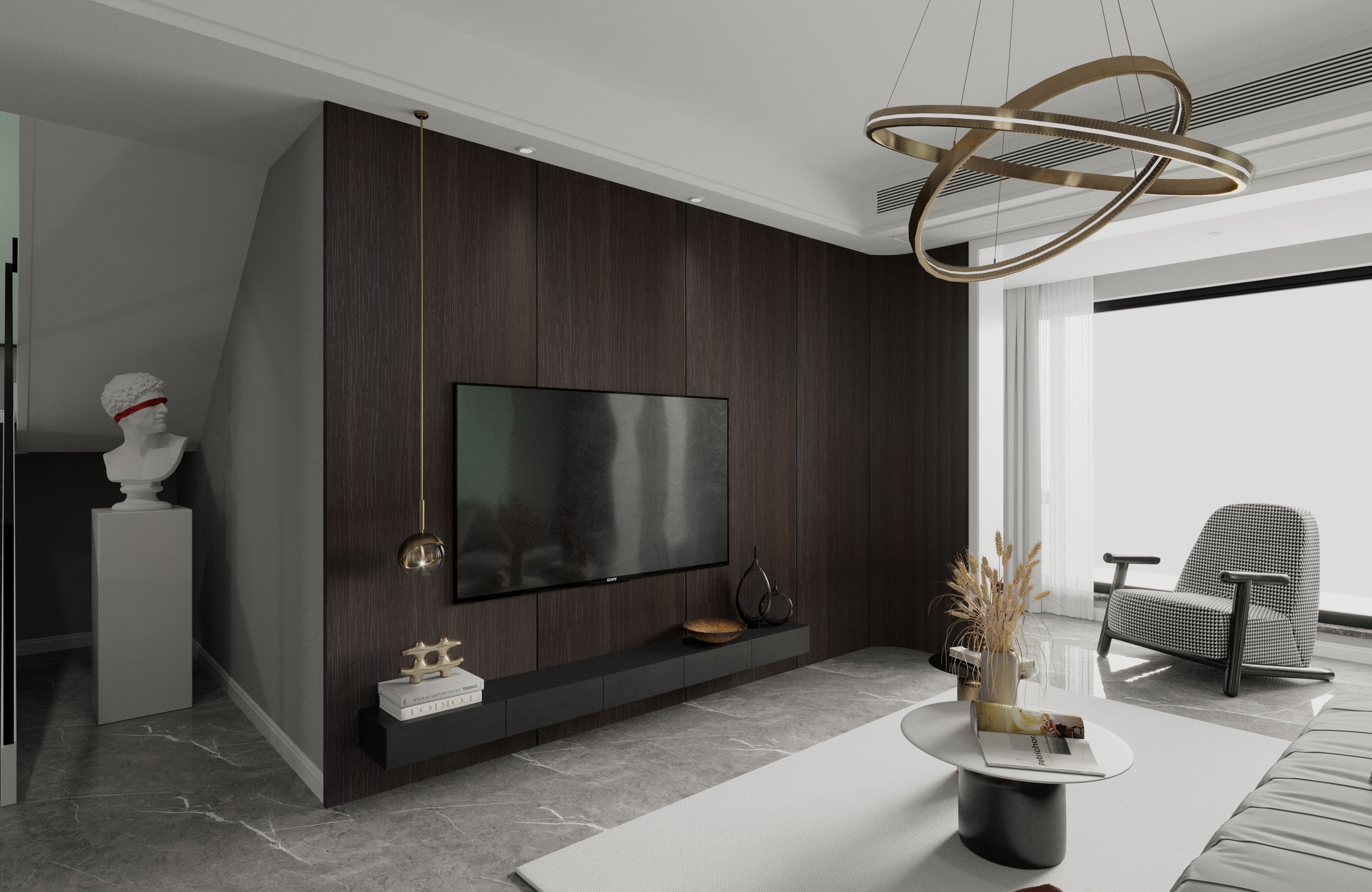 Wooden Look TV 1680 Turkish Veneer 8 ft x 4 ft Texture Finish Decorative Laminate - 1.25 mm | Suitable for TV Unit, Wardrobe, Kitchen Cabinets