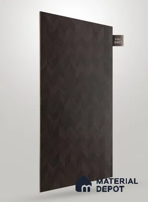 Grey Patterned Wood Look VC 1750 Veritas Chevron 8 ft x 4 ft Texture Finish Decorative Laminate - 1.25 mm | Suitable for TV Unit, Wardrobe, Kitchen Cabinets