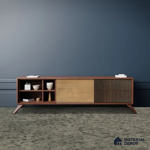 Wooden Look VW 1566 Velvety Wooden 8 ft x 4 ft Texture Finish Decorative Laminate - 1.25 mm | Suitable for TV Unit, Wardrobe, Kitchen Cabinets