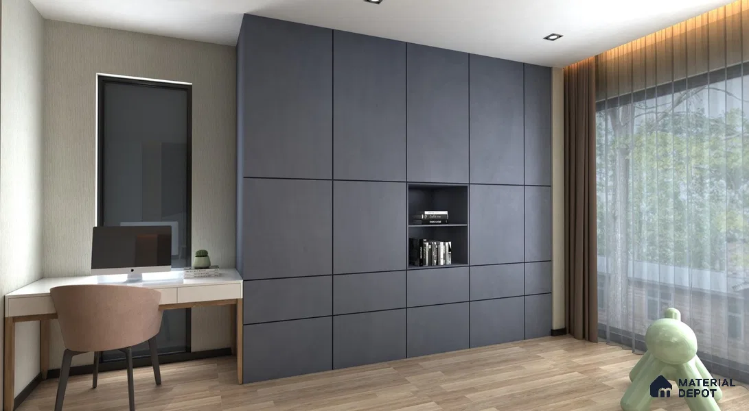 Wooden Look VW 1673 Velvety Wooden 8 ft x 4 ft Texture Finish Decorative Laminate - 1.25 mm | Suitable for TV Unit, Wardrobe, Kitchen Cabinets