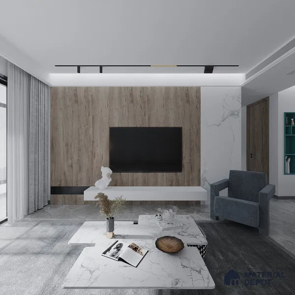 Wooden Look WB 1593 Wild Berry 8 ft x 4 ft Texture Finish Decorative Laminate - 1.25 mm | Suitable for TV Unit, Wardrobe, Kitchen Cabinets
