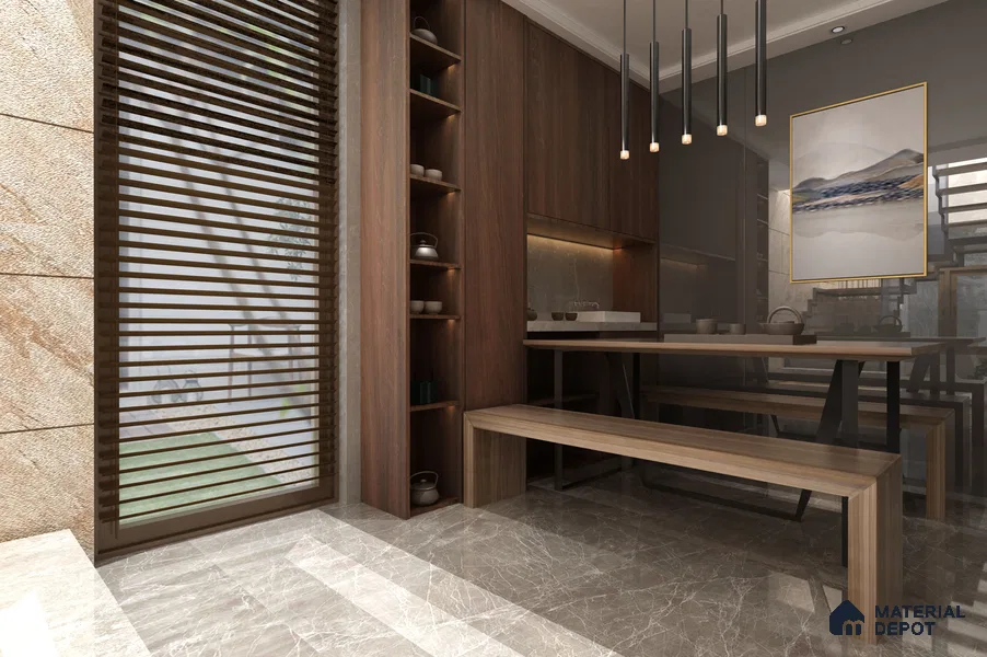Wooden Look WD 583 Woodeny 8 ft x 4 ft Texture Finish Decorative Laminate - 1 mm | Suitable for TV Unit, Wardrobe, Kitchen Cabinets