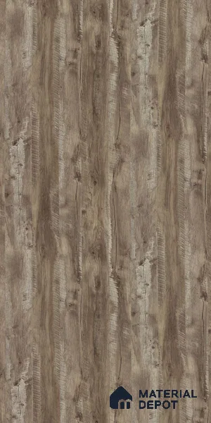 14624 RH Brown Woodscar 8 ft x 4 ft Woodscar Suede Finish Decorative Laminate - 1 mm | Matching Rehau Edgeband Code 493P | Suitable for TV Unit, Wardrobe, Kitchen Cabinets