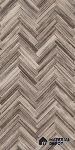 Patterned Look 15115 PT RH Zebric Herringbone 8 ft x 4 ft Herringbone Finish Decorative Laminate - 1 mm | Suitable for Bedroom, TV Unit, Wardrobe | Matching Rehau Edgeband Code 468P