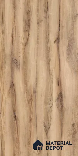 Wooden Look 15131 FT RH Menara Wood 8 ft x 4 ft Feather Touch Woodgrain Matte Finish Decorative Laminate - 1 mm | Matching Rehau Edgeband Code 295P | Suitable for TV Unit, Wardrobe, Kitchen Cabinets