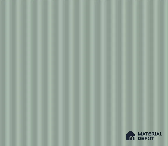 Fluted Solid Color Look 20003 GVR G Havana Green 8 ft x 4 ft Texture Finish Decorative Laminate - 0.8 mm