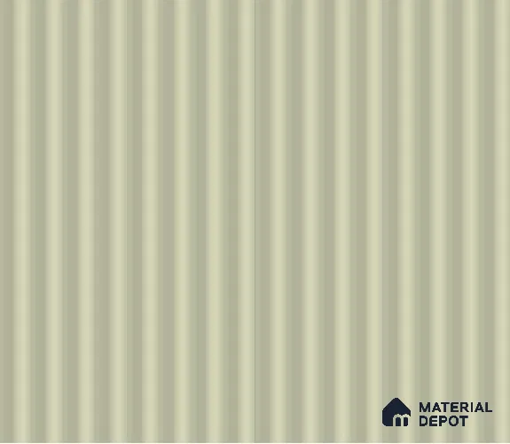 Fluted Solid Color Look 20027 GVR G Soy 8 ft x 4 ft Texture Finish Decorative Laminate - 0.8 mm