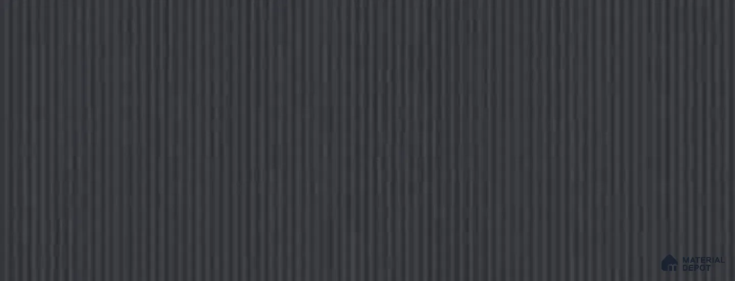 Charcoal Black 22109 VL Pearl 8 ft x 4 ft Fluted Solid Color Finish Decorative Laminate - 1 mm | Suitable for TV Unit, Wardrobe, Kitchen Cabinets