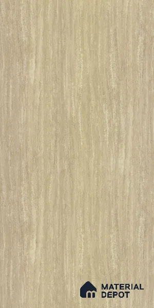 Wooden Look 40232 MR+ Soft Travertine 8 ft x 4 ft MR+ Micro Scratch Resistant High Gloss Finish Decorative Laminate - 1 mm | Suitable for TV Unit, Wardrobe, Kitchen Cabinets