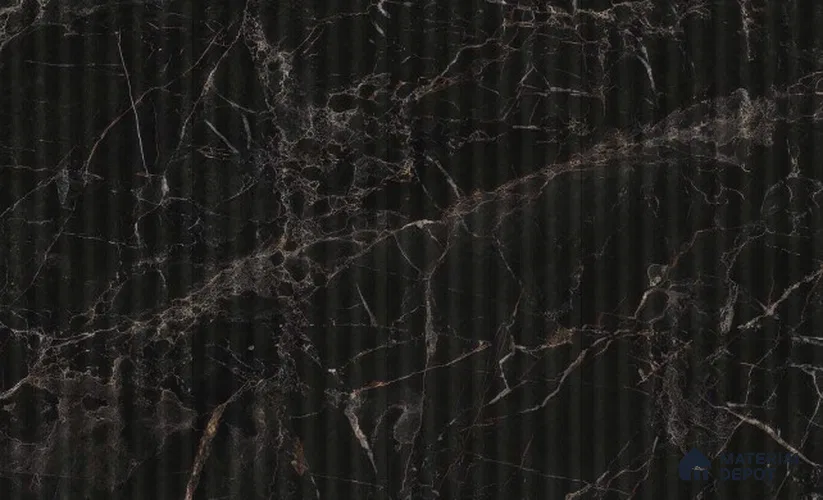 Marble Fluted Look 42024 GVR Noir Portoro 8 ft x 4 ft Texture Finish Decorative Laminate - 0.8 mm
