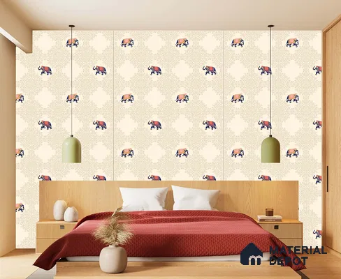 85106 FT Gajamudra 8 ft x 4 ft Feather Touch Matte Finish Sampada Decorative Laminate - 1 mm | Suitable for TV Unit, Wardrobe, Kitchen Cabinets