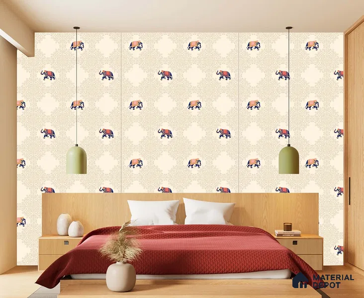 85106 FT Gajamudra 8 ft x 4 ft Feather Touch Matte Finish Sampada Decorative Laminate - 1 mm | Suitable for TV Unit, Wardrobe, Kitchen Cabinets