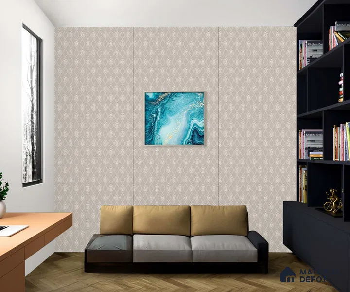 85107 LNN Jharokha 8 ft x 4 ft Linen Finish Sampada Decorative Laminate - 1 mm | Suitable for TV Unit, Wardrobe, Kitchen Cabinets