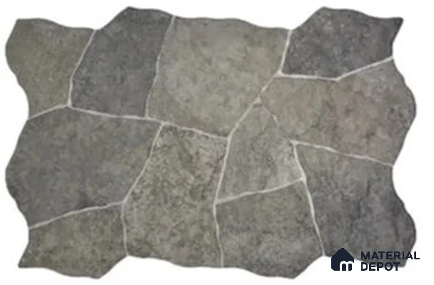 Stone Wall & Floor Tile TL 13453 B Graphite Stone 3 ft x 16 inch Porcelain Matte Finish - 12 mm | Suitable for Bathroom, Living Room, Patio, Courtyard & Elevation