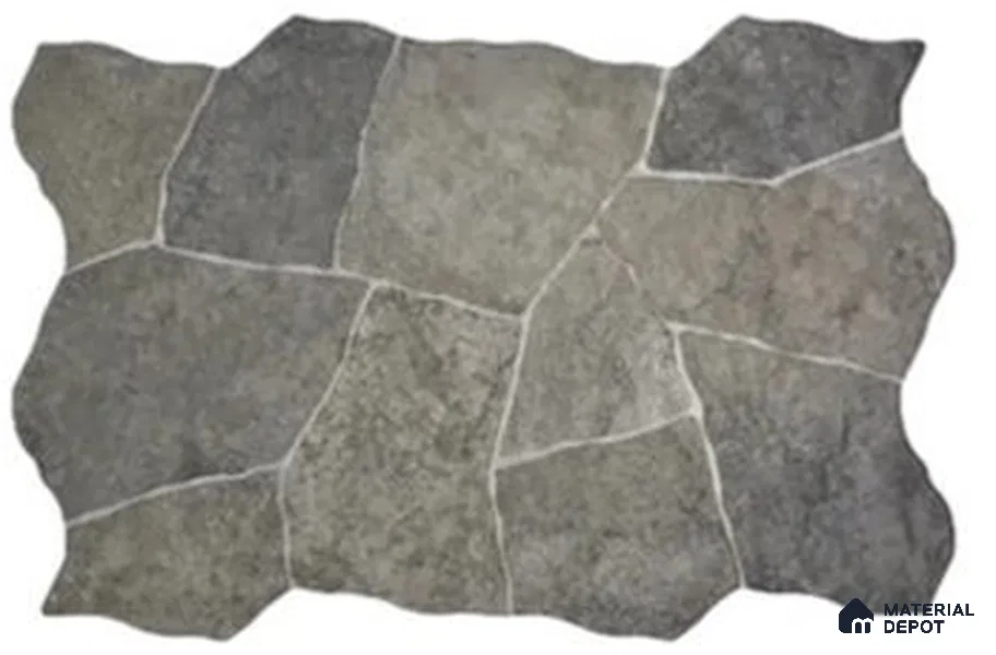 Stone Wall & Floor Tile TL 13453 B Graphite Stone 3 ft x 16 inch Porcelain Matte Finish - 12 mm | Suitable for Bathroom, Living Room, Patio, Courtyard & Elevation