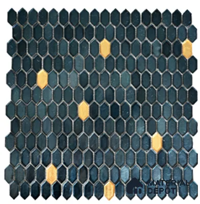 Mosaic Highlighters Look Wall Tile TL 13466 E  12 inch x 11.61 inch Glossy Finish Glass Tile - 9 mm