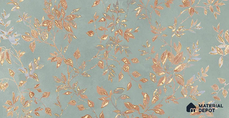 Floral Look Wall Tile TL 11362 B 215 Dark 2 ft x 1 ft Glossy Finish Ceramic Tile - 9 mm