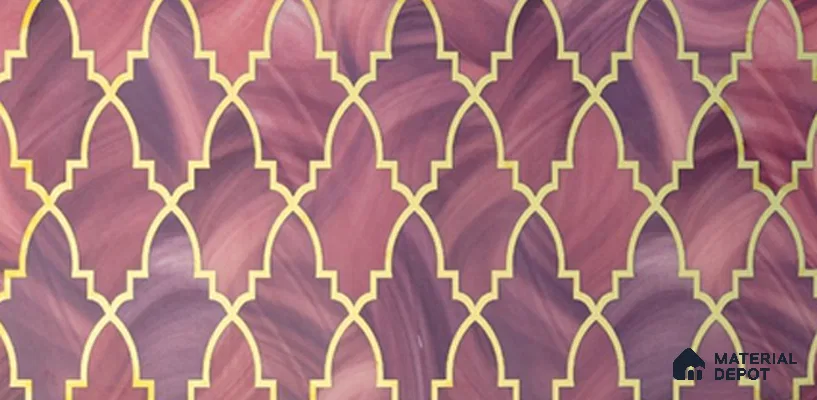 Highlighter Wall Tile TL 11350 B 2 ft x 1 ft Orchid Kasbah Glossy Finish Porcelain Tile - 9 mm | Suitable For Kitchen, Bathroom & Accent/Feature Wall