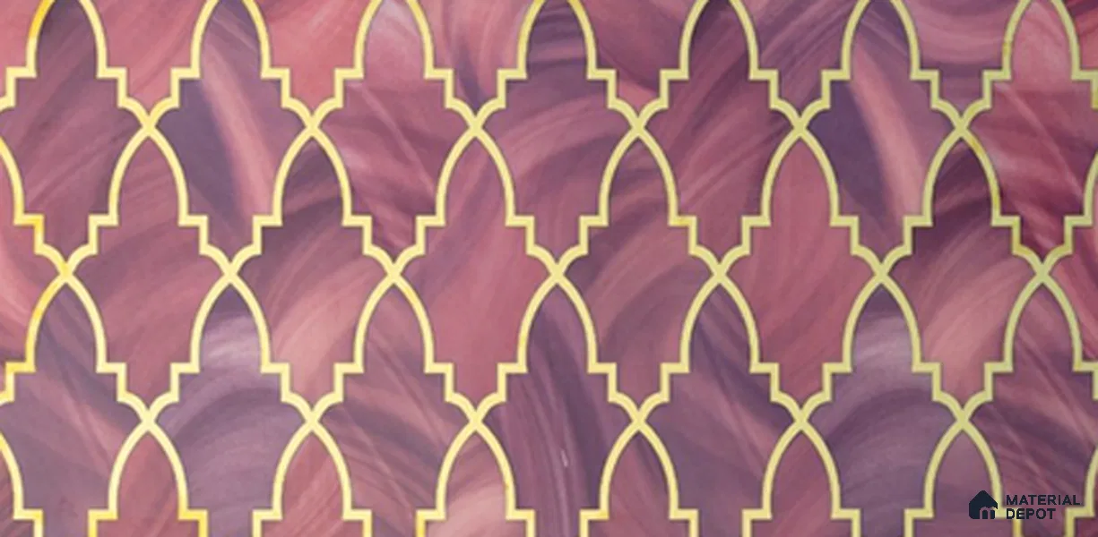 Highlighter Wall Tile TL 11350 B 2 ft x 1 ft Orchid Kasbah Glossy Finish Porcelain Tile - 9 mm | Suitable For Kitchen, Bathroom & Accent/Feature Wall