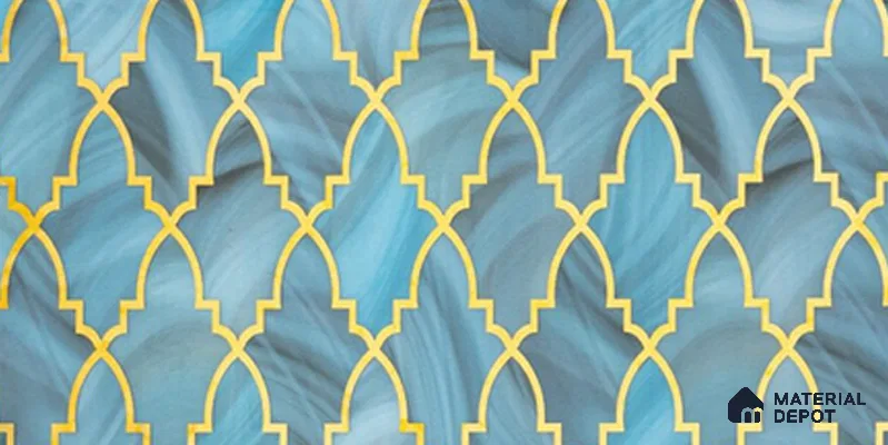 Highlighter Wall Tile TL 11350 Azure Kasbah 2 ft x 1 ft Glossy Finish Porcelain Tile - 9 mm | Suitable For Kitchen, Bathroom & Accent/Feature Wall