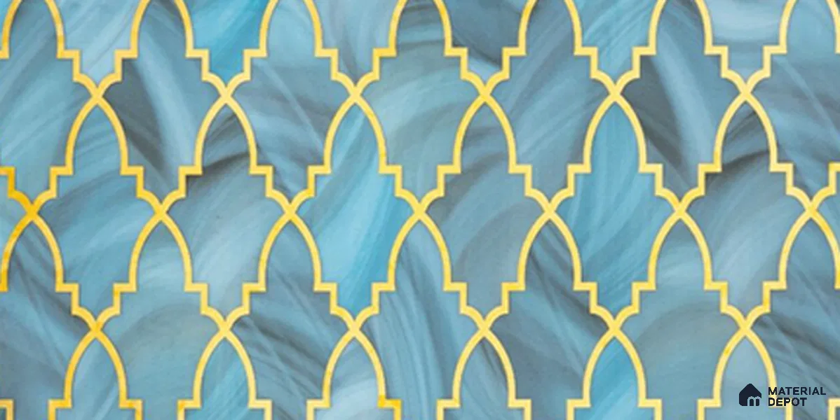 Highlighter Wall Tile TL 11350 Azure Kasbah 2 ft x 1 ft Glossy Finish Porcelain Tile - 9 mm | Suitable For Kitchen, Bathroom & Accent/Feature Wall