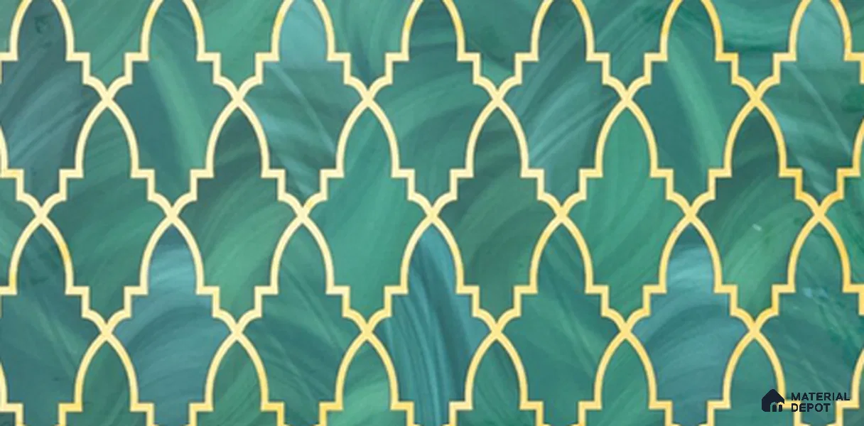 Highlighter Wall Tile TL 11350 C Jade Kasbah 2 ft x 1 ft Glossy Finish Porcelain Tile - 9 mm | Suitable For Kitchen, Bathroom & Accent/Feature Wall