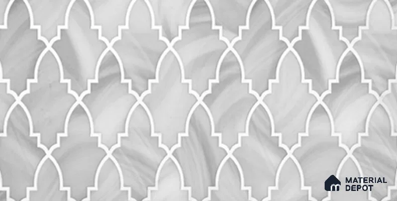 Highlighter Wall Tile TL 11350 D Silver Kasbah 2 ft x 1 ft Glossy Finish Porcelain Tile - 9 mm | Suitable For Kitchen, Bathroom & Accent/Feature Wall