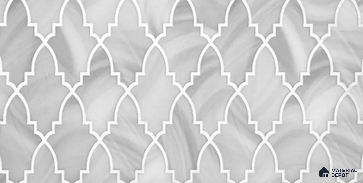 Highlighter Wall Tile TL 11350 D Silver Kasbah 2 ft x 1 ft Glossy Finish Porcelain Tile - 9 mm | Suitable For Kitchen, Bathroom & Accent/Feature Wall