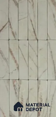 Subway Look Wall Tile TL 13479 F Vestige Arabescato 8.6 inch x 2 inch Matte Finish Porcelain Tile - 9 mm