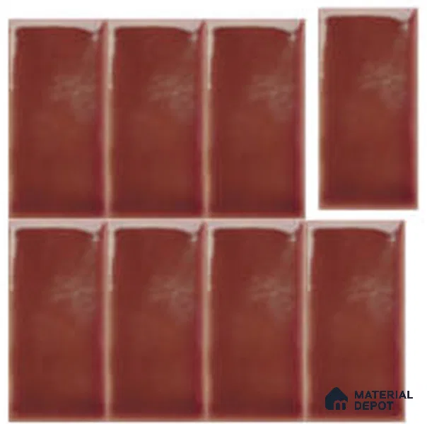 Subway Look Wall Tile TL 13456 E Yoko Bordo 5 inch x 2.5 inch Glossy Finish Ceramic Tile - 9 mm