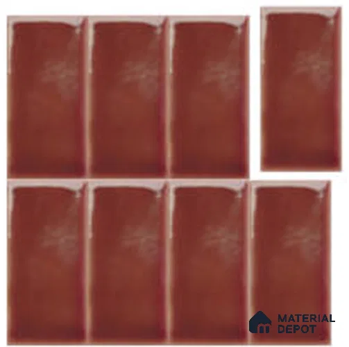 Subway Look Wall Tile TL 13456 E Yoko Bordo 5 inch x 2.5 inch Glossy Finish Ceramic Tile - 9 mm