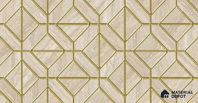 Patterned Look Wall Tile TL 11360 B 213 Dark 2 ft x 1 ft Glossy Finish Ceramic Tile - 9 mm