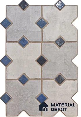 Geometric & Abstracts Look Floor Tile TL 13477 C  2 ft x 16 inch Matte Finish Porcelain Tile - 9 mm