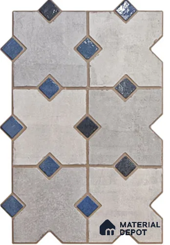 Geometric & Abstracts Look Floor Tile TL 13477 C  2 ft x 16 inch Matte Finish Porcelain Tile - 9 mm