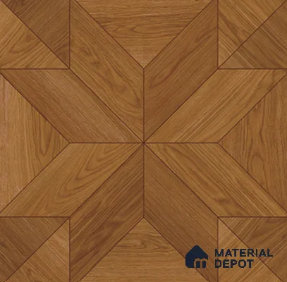 Wood Look Floor & Wall Tile TL 11372 Light Oak Star Parquet 2 ft x 2 ft Matte Finish Porcelain Tile - 9 mm | Suitable For Kitchen, Bedroom