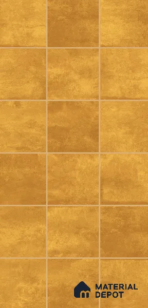 Faux Subway Wall Tile TL 11393 B Golden Amber Grid 2 ft x 1 ft Glossy Finish Ceramic Tile - 9 mm | Suitable For Kitchen Backsplash, Bathroom & Basin Accent